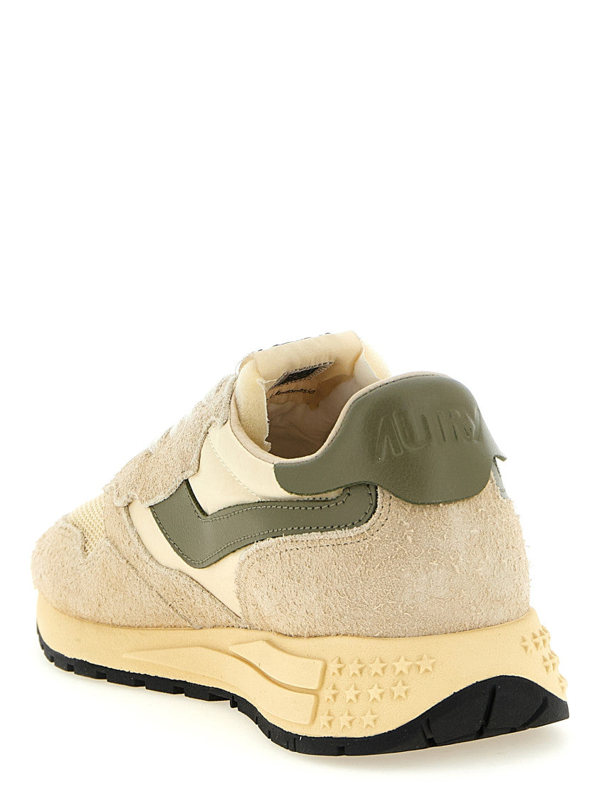 Beige Color Block Sneakers 4