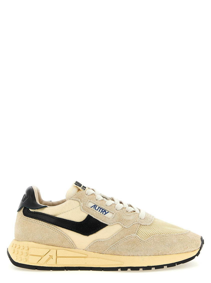 Beige Color Block Sneakers 1