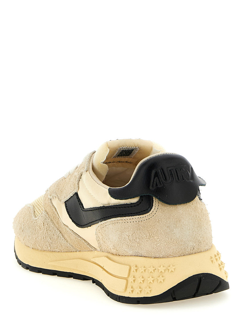 Beige Color Block Sneakers 3