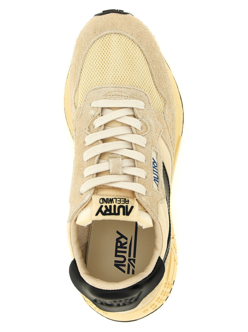Beige Color Block Sneakers 4