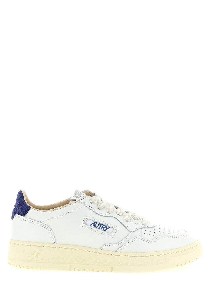 White Color Block Sneakers 1