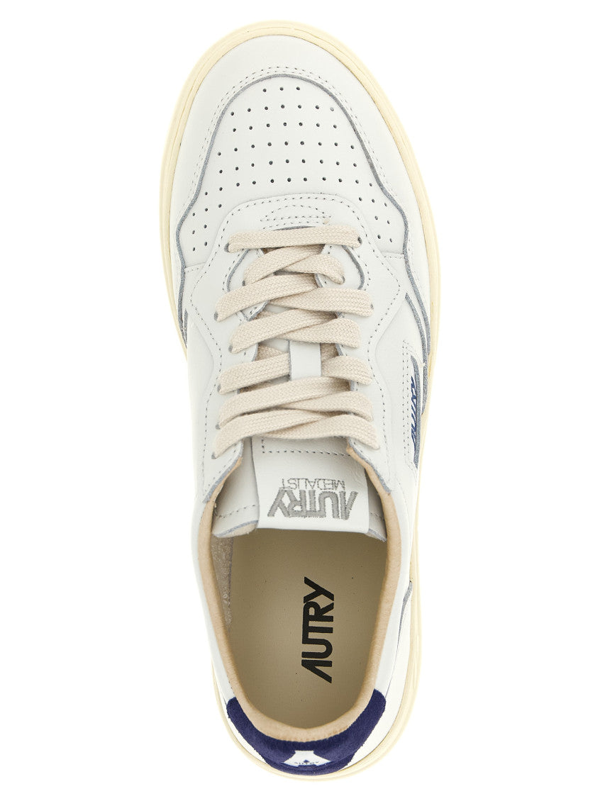 White Color Block Sneakers 4