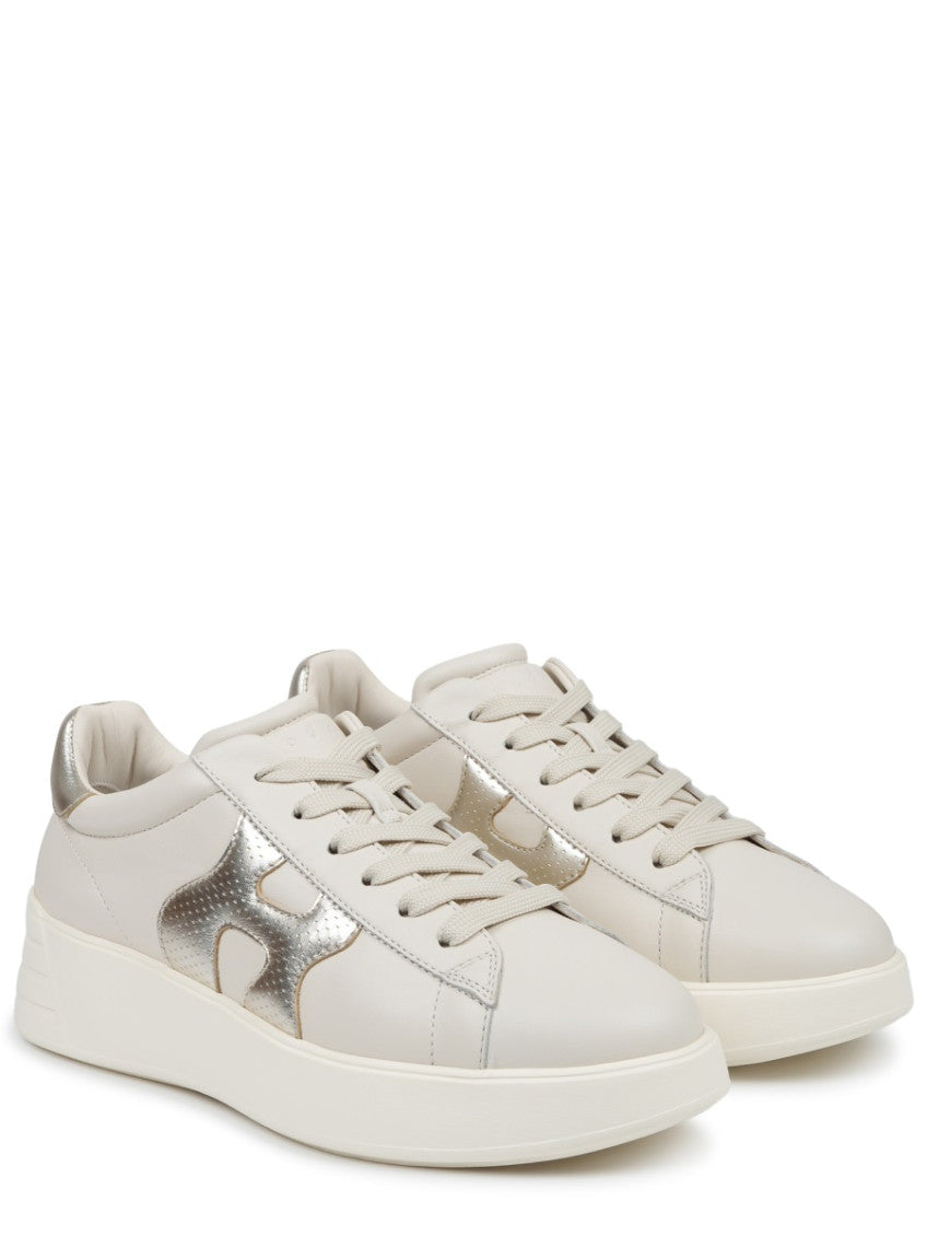 White Color Block Sneakers 2