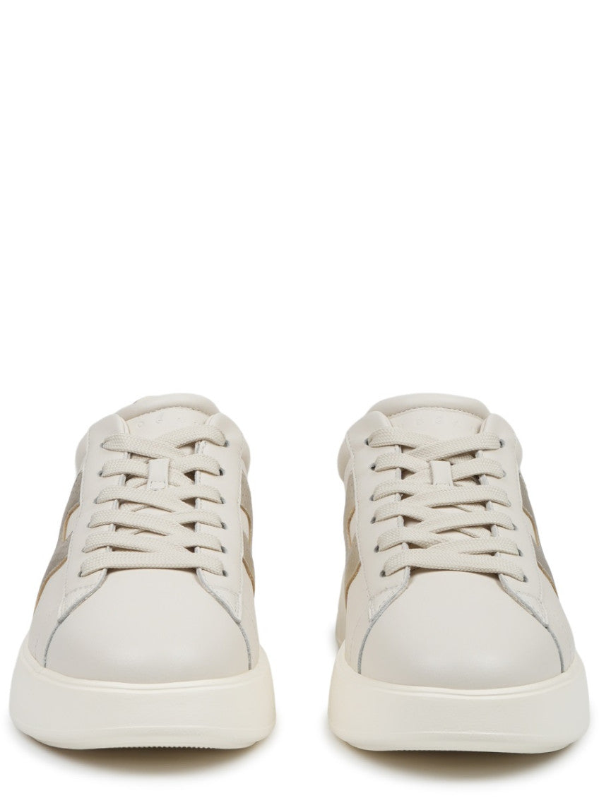 White Color Block Sneakers 4
