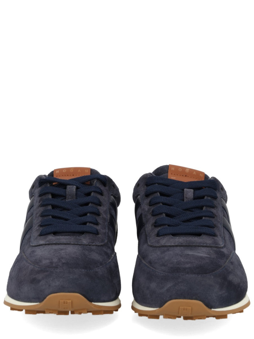Navy Blue Logo Sneakers 2