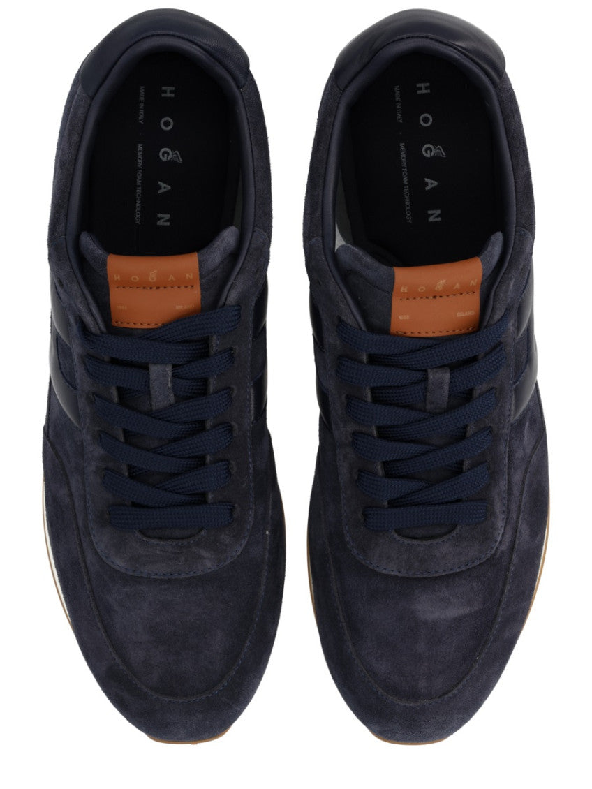 Navy Blue Logo Sneakers 3