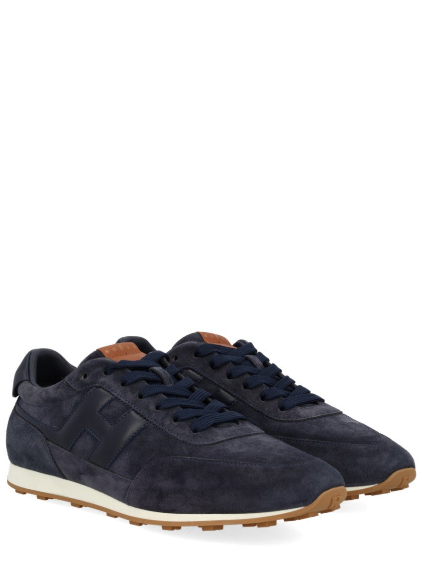 Navy Blue Logo Sneakers 4