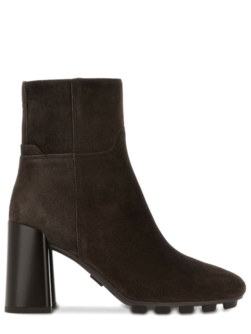 Dark Brown Zipper Boots 1