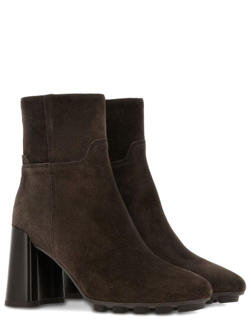 Dark Brown Zipper Boots 2