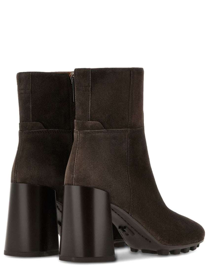 Dark Brown Zipper Boots 4