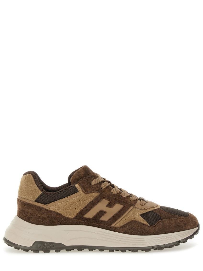 Brown Color Block Sneakers 1