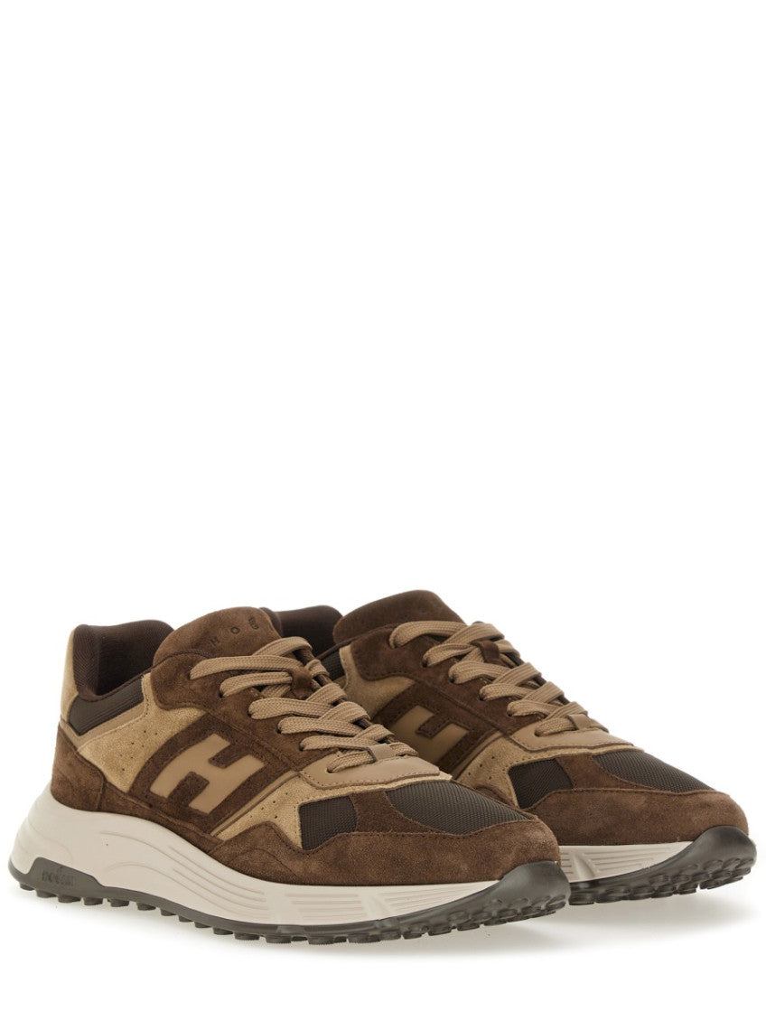 Brown Color Block Sneakers 2
