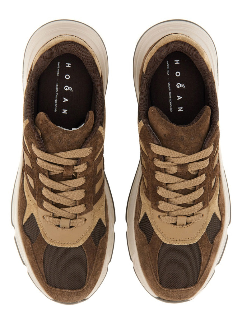 Brown Color Block Sneakers 3