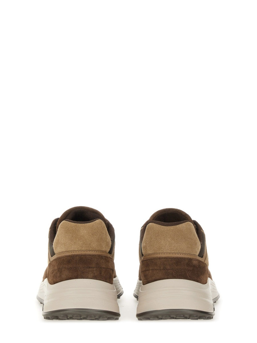 Brown Color Block Sneakers 4