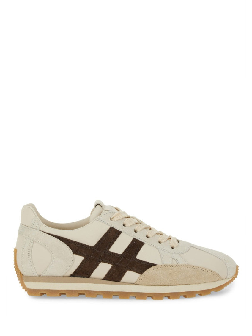 Beige Color Block  Sneakers 1