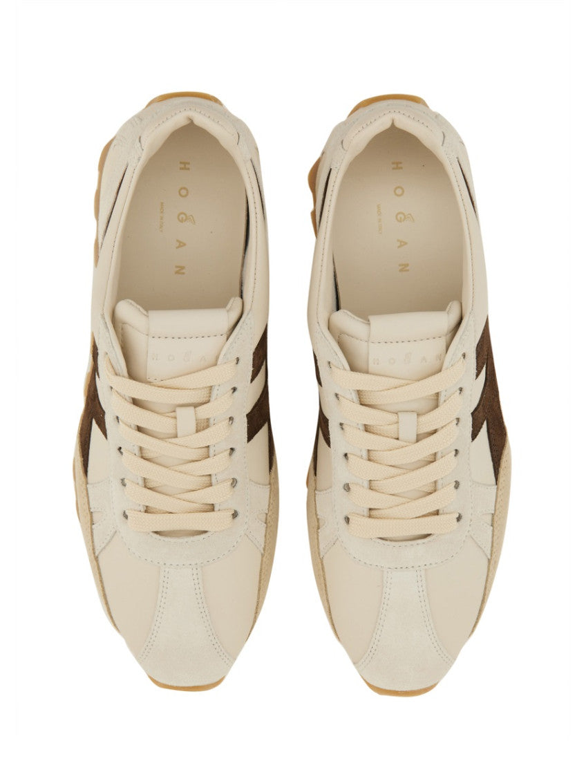 Beige Color Block  Sneakers 3
