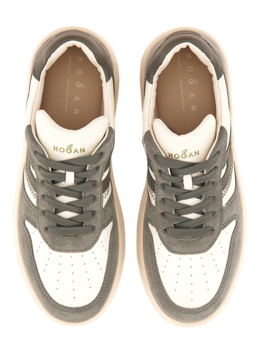Grey Color Block Sneakers 3