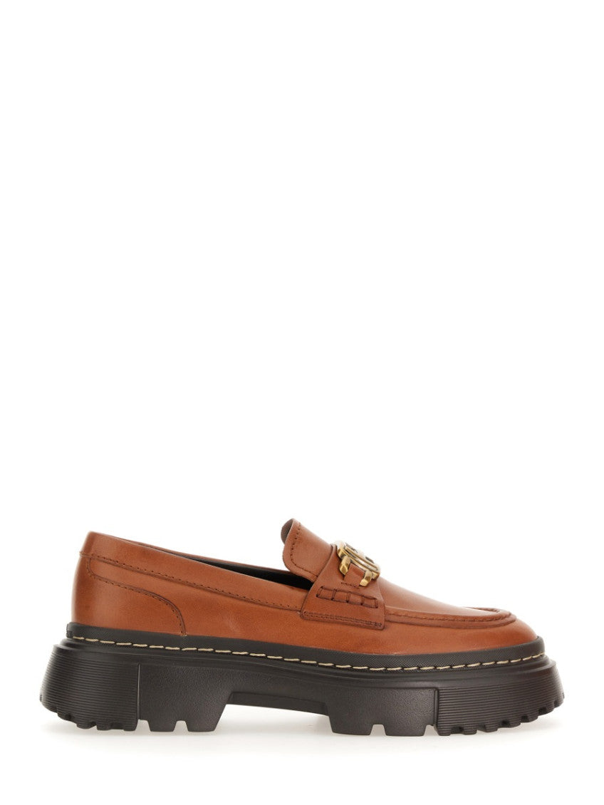 Brown Embellished Loafers 1