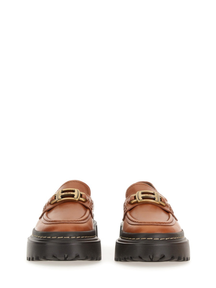 Brown Embellished Loafers 2