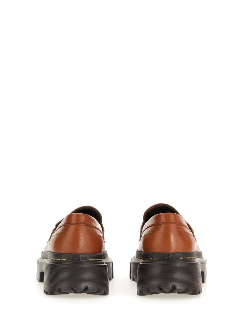 Brown Embellished Loafers 4