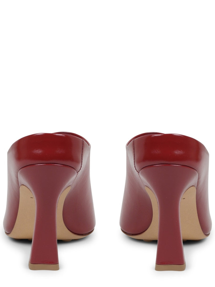 Red Solid Mules 4