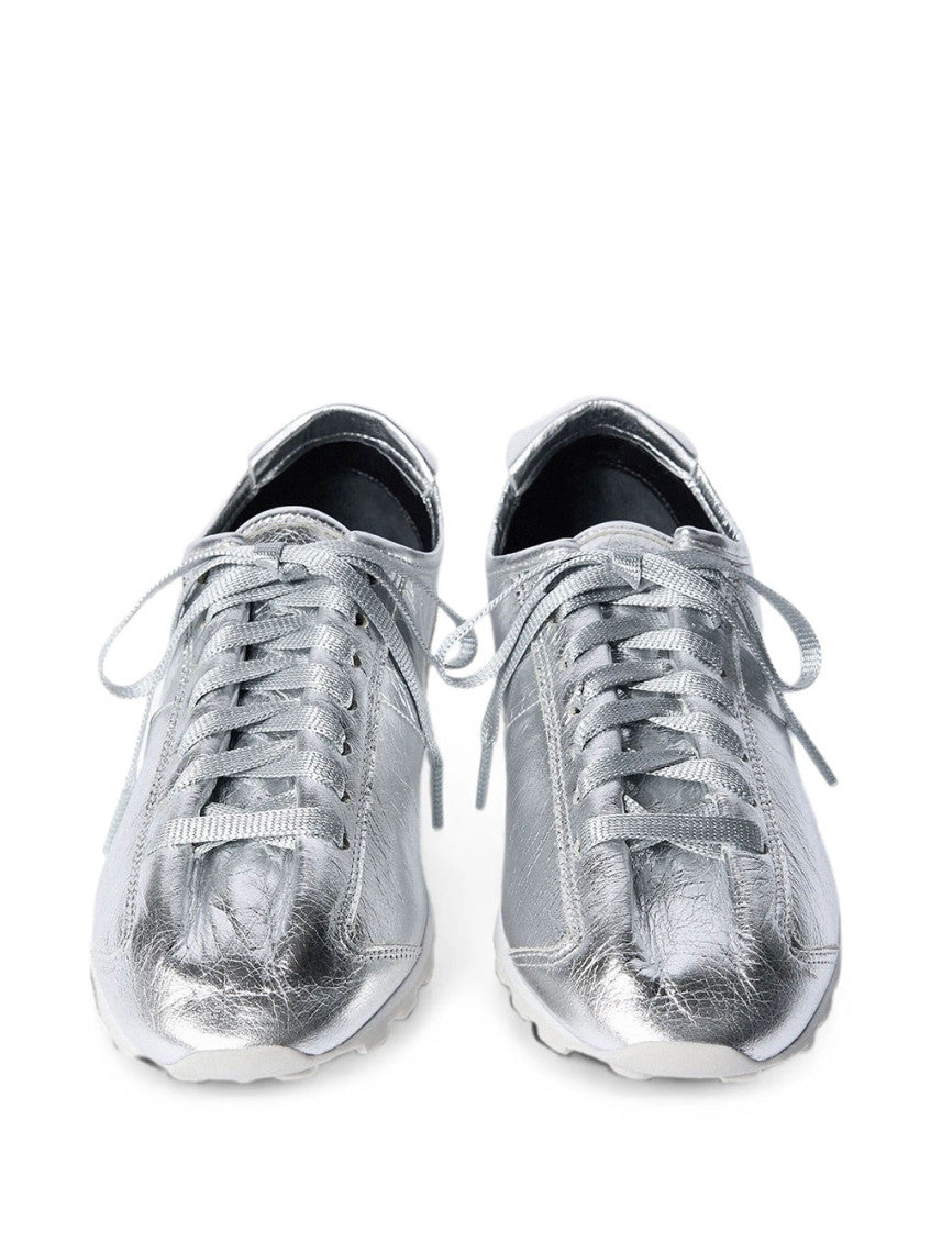 Silver Solid Collection Sneakers 3