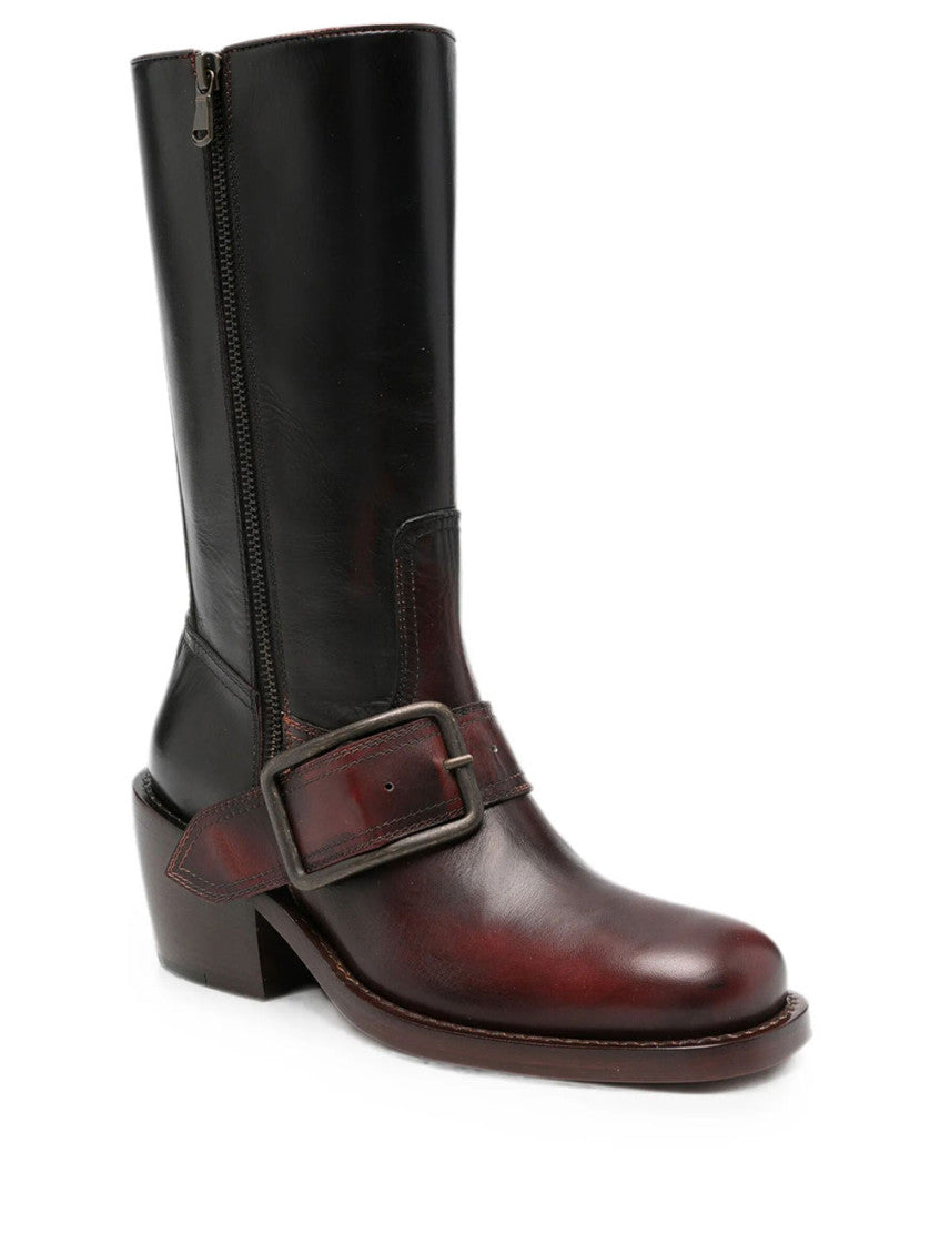 Black Color Block Boots 2