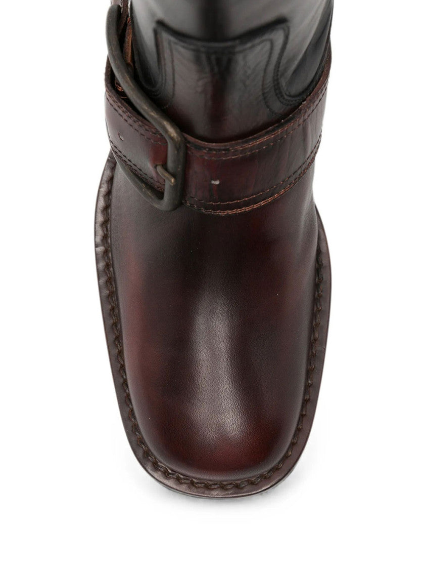 Black Color Block Boots 4
