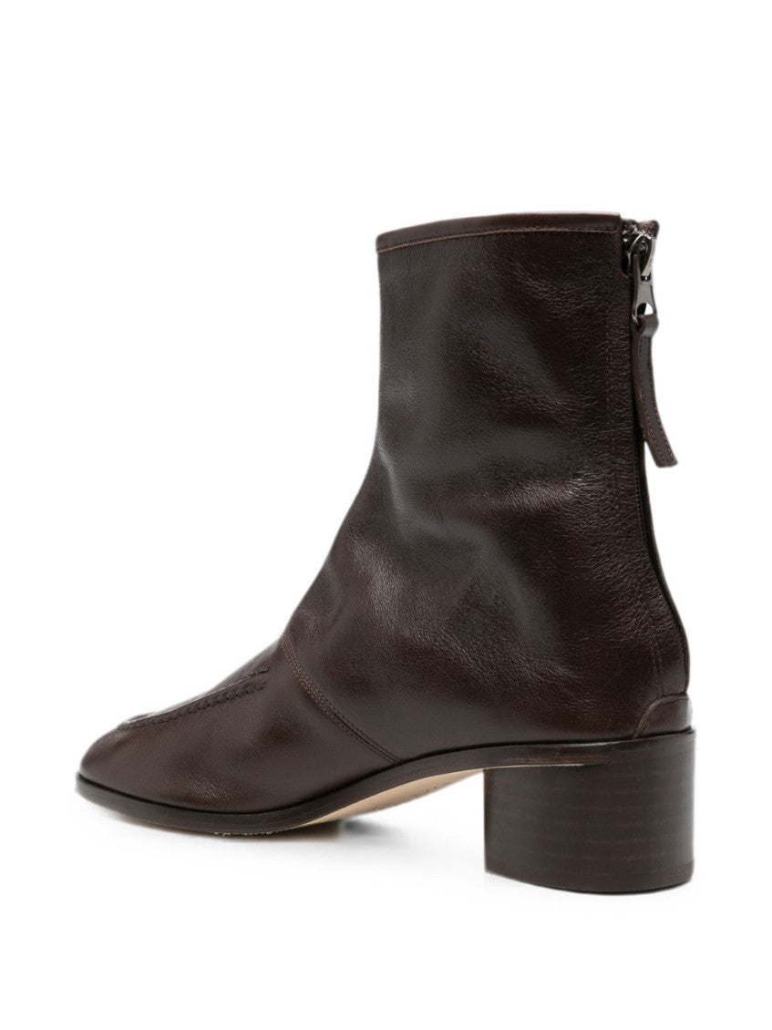 Brown Zipper  Boots 2