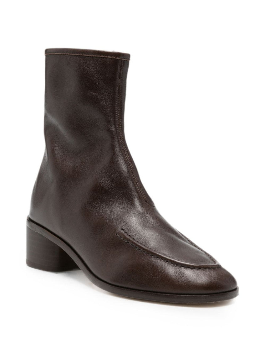 Brown Zipper  Boots 3