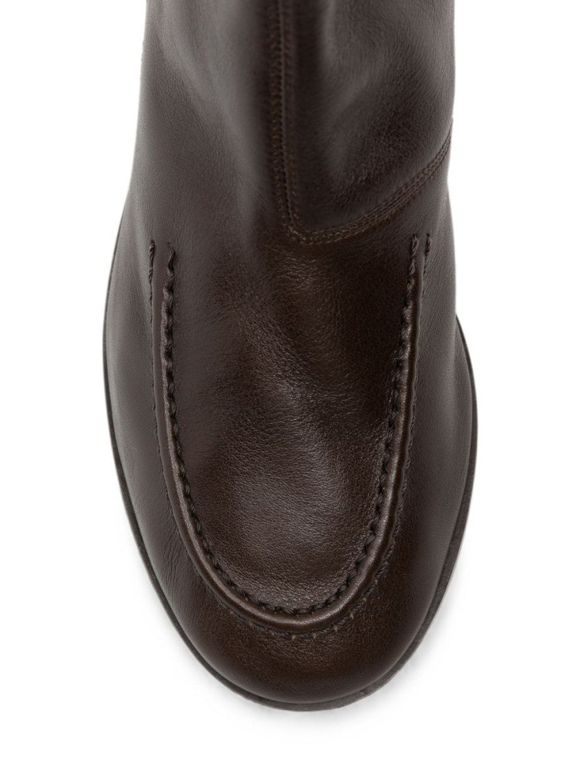 Brown Zipper  Boots 4