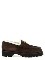 Dark Brown Logo Loafers 1
