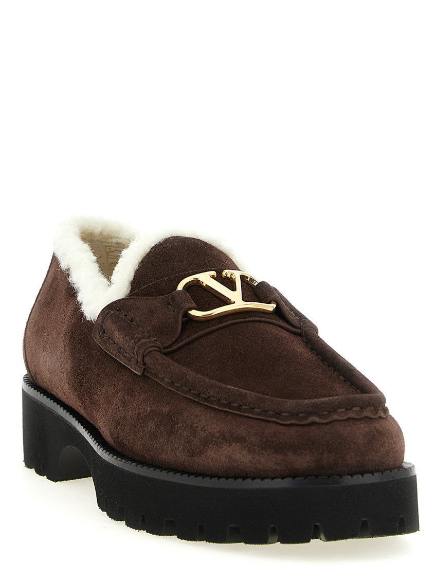 Dark Brown Logo Loafers 2