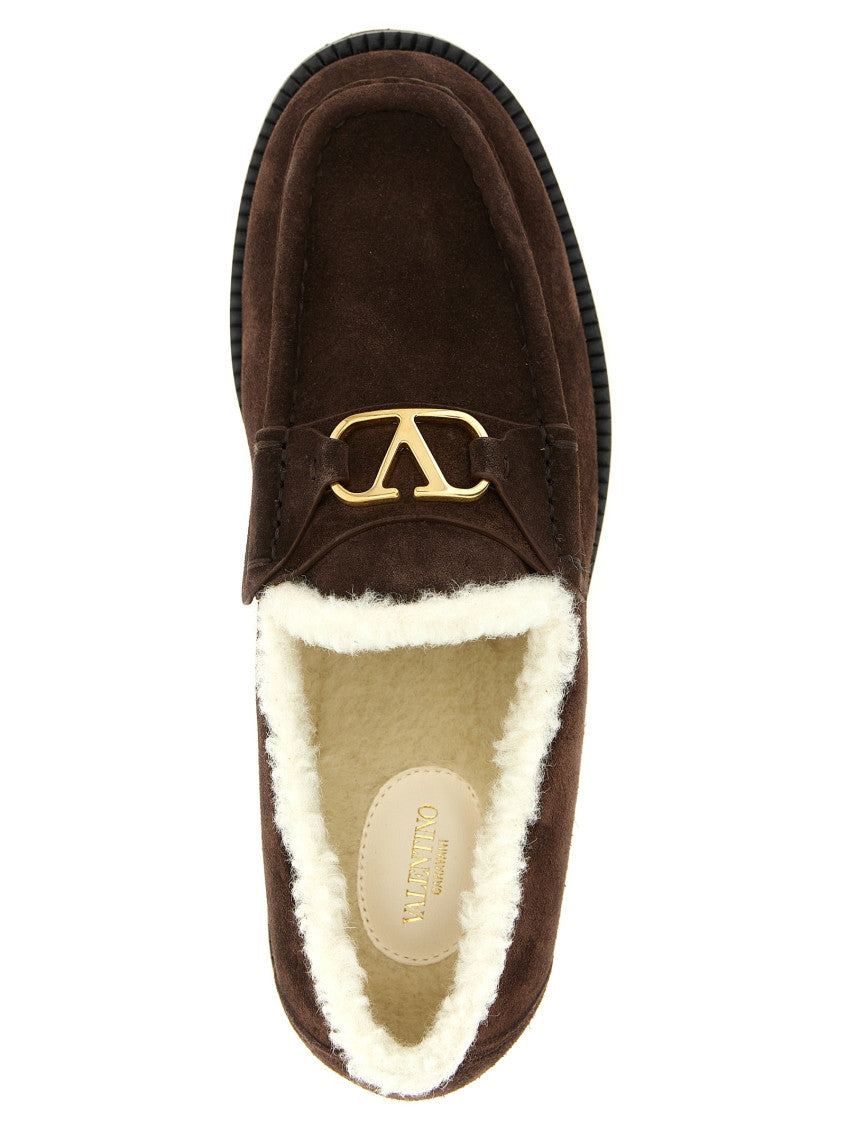 Dark Brown Logo Loafers 3