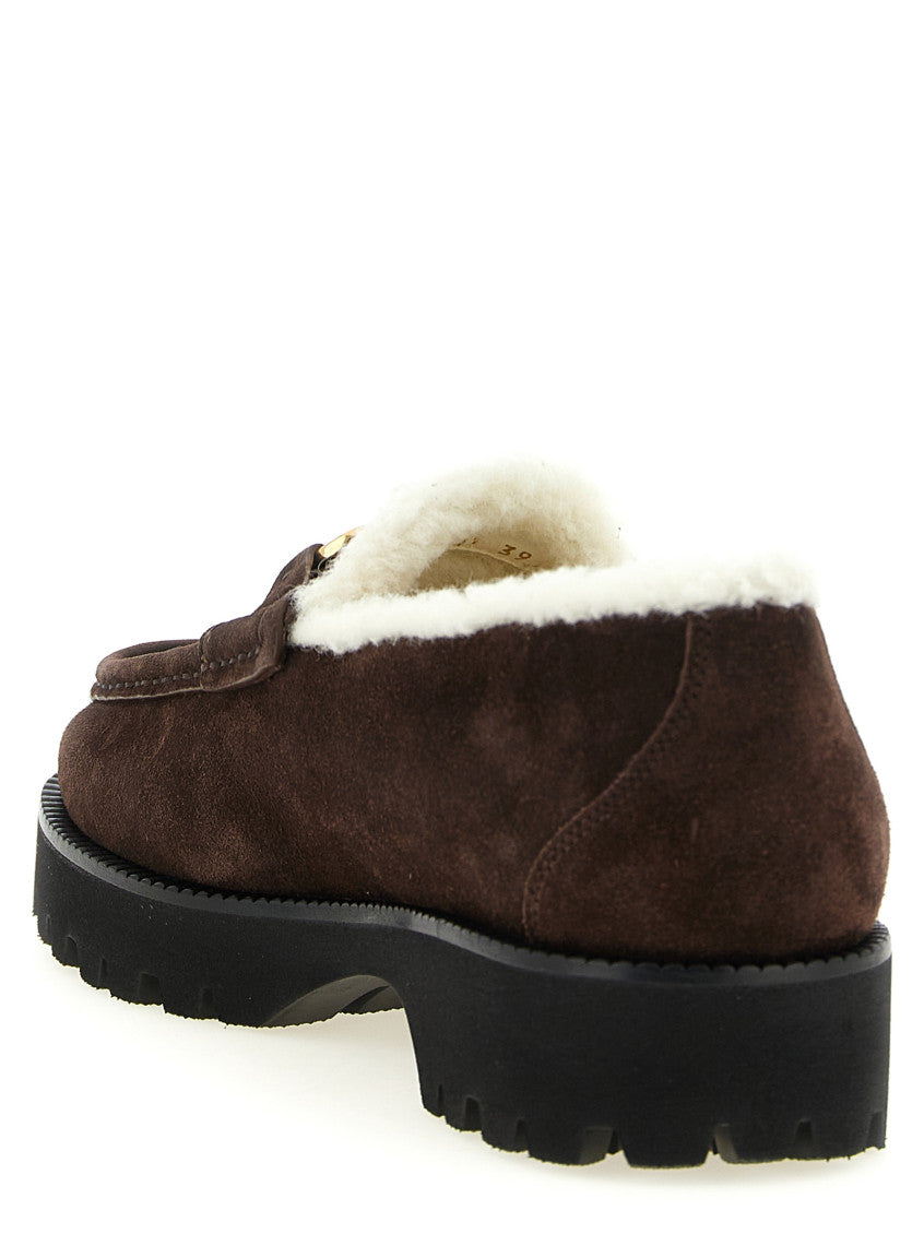 Dark Brown Logo Loafers 4