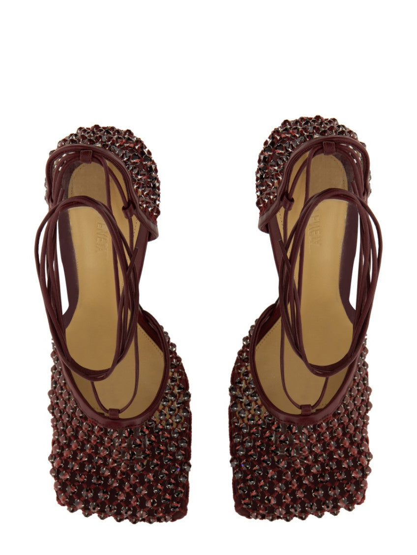 Maroon Embellished Pumps 4