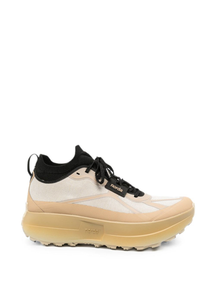 Beige Lace-up Sneakers 1