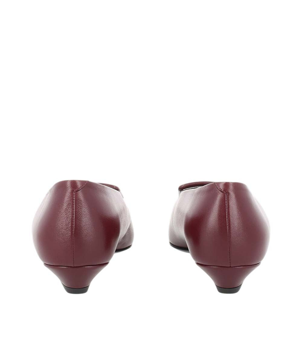 Burgundy Leather Ballet Flats 4
