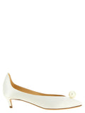 White Embellished Pearl Pumps 1