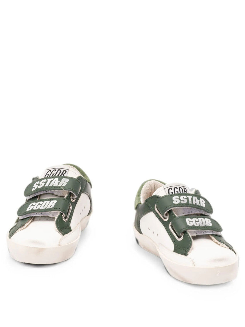 Kids White Color Block Sneakers 2