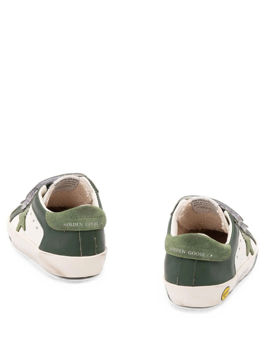Kids White Color Block Sneakers 3