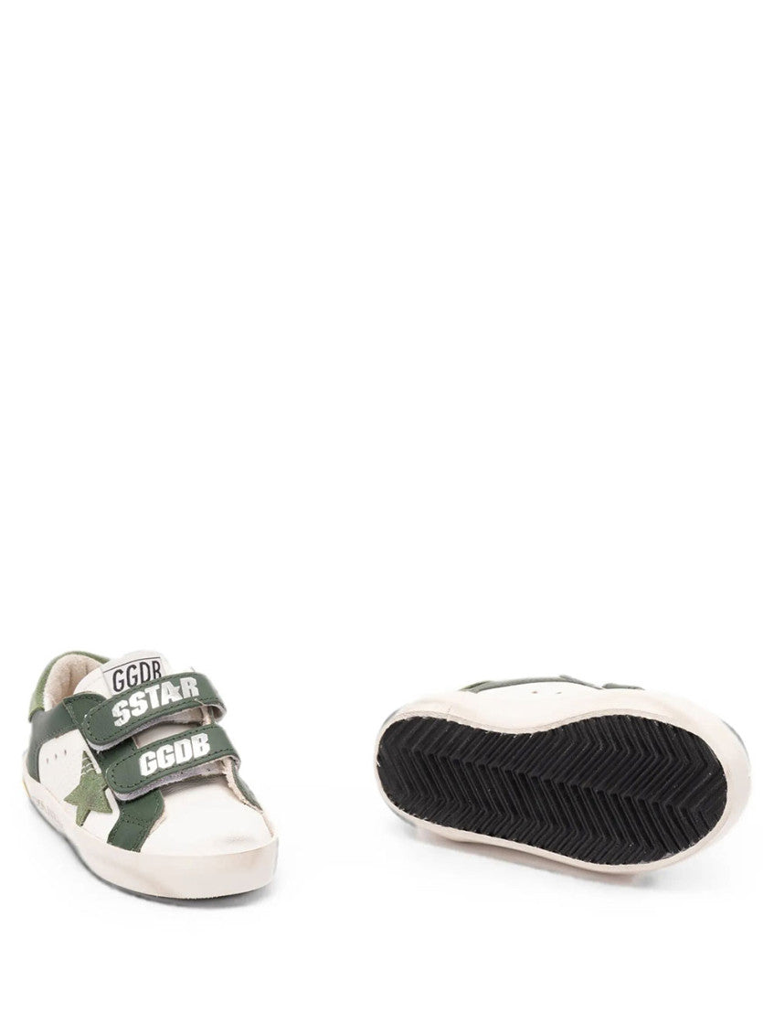 Kids White Color Block Sneakers 4