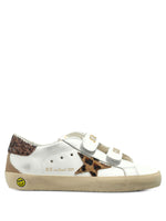 Girls White Animal Print Sneakers 1