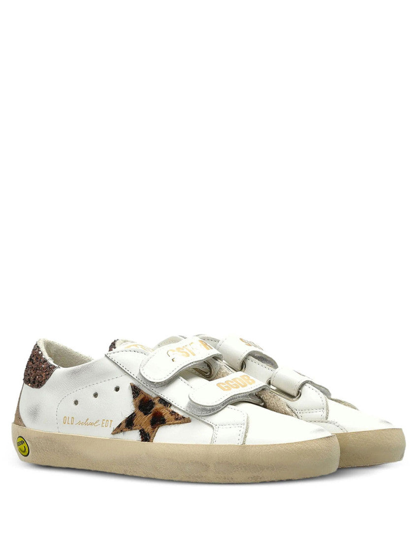 Girls White Animal Print Sneakers 2