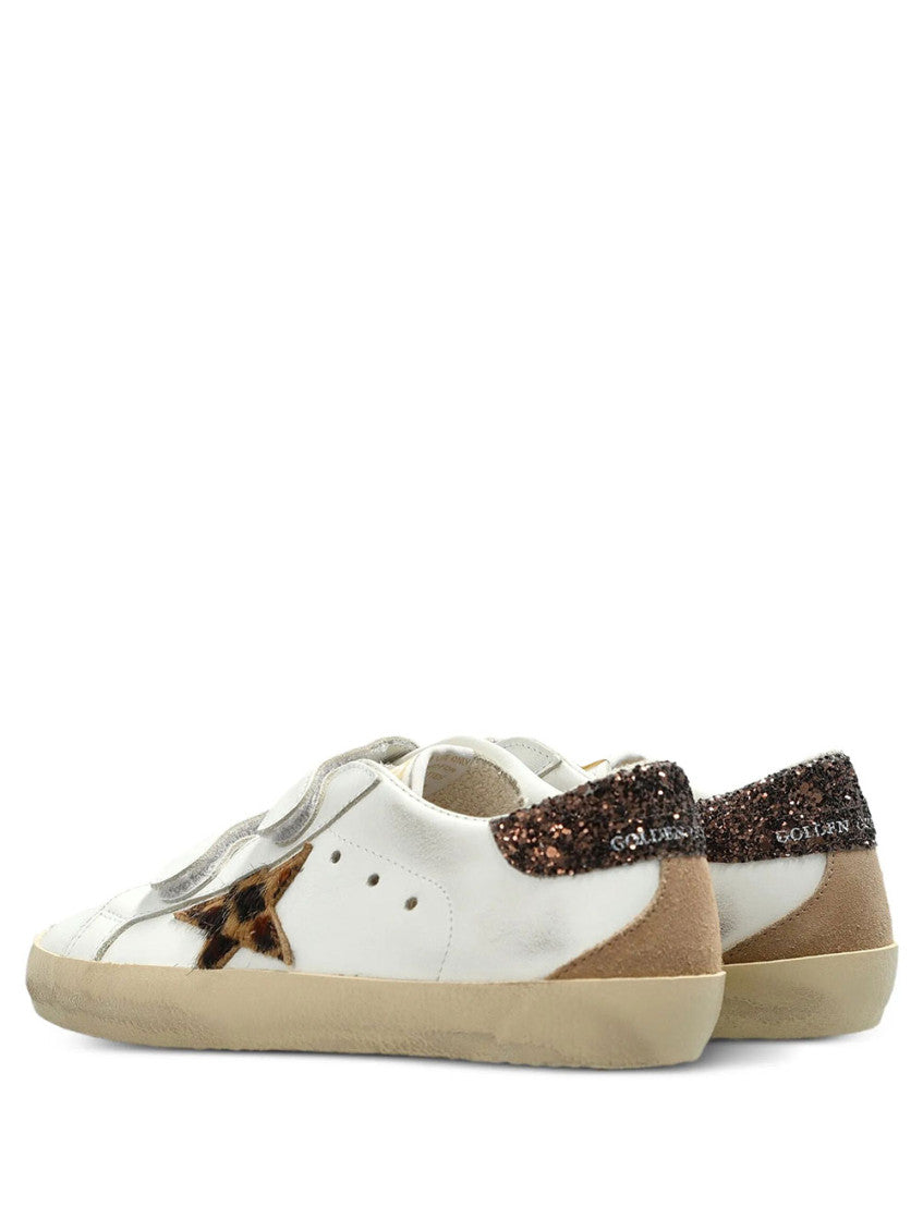 Girls White Animal Print Sneakers 4