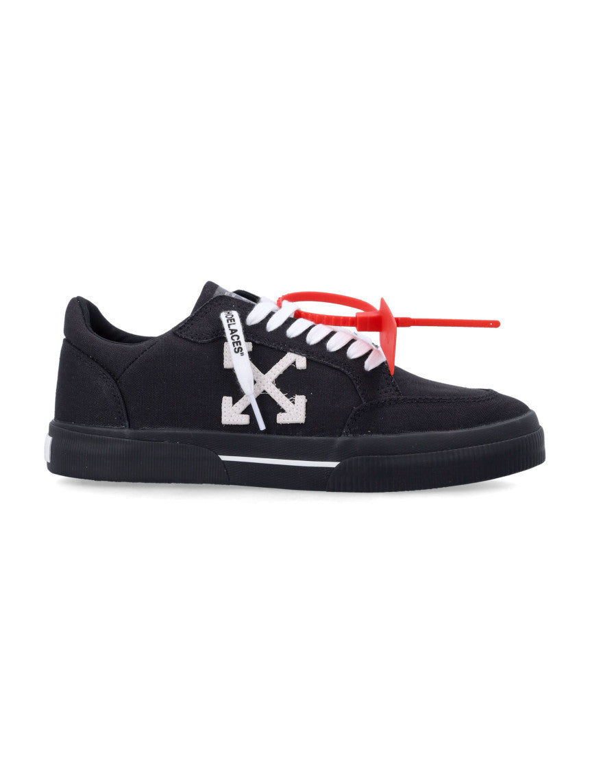 Black Logo Vulcanized Sneakers 1