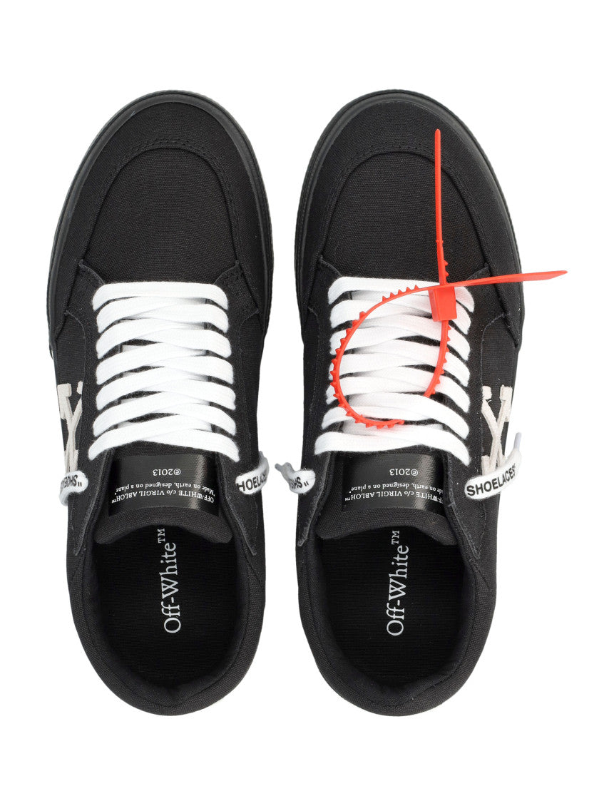Black Logo Vulcanized Sneakers 2