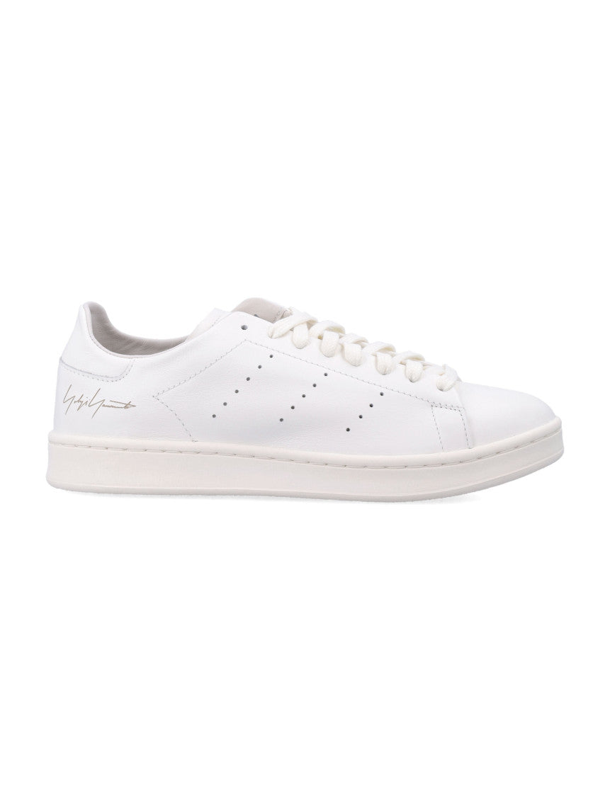 White Perforated Leather Sneakers 1