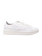 White Perforated Leather Sneakers 1