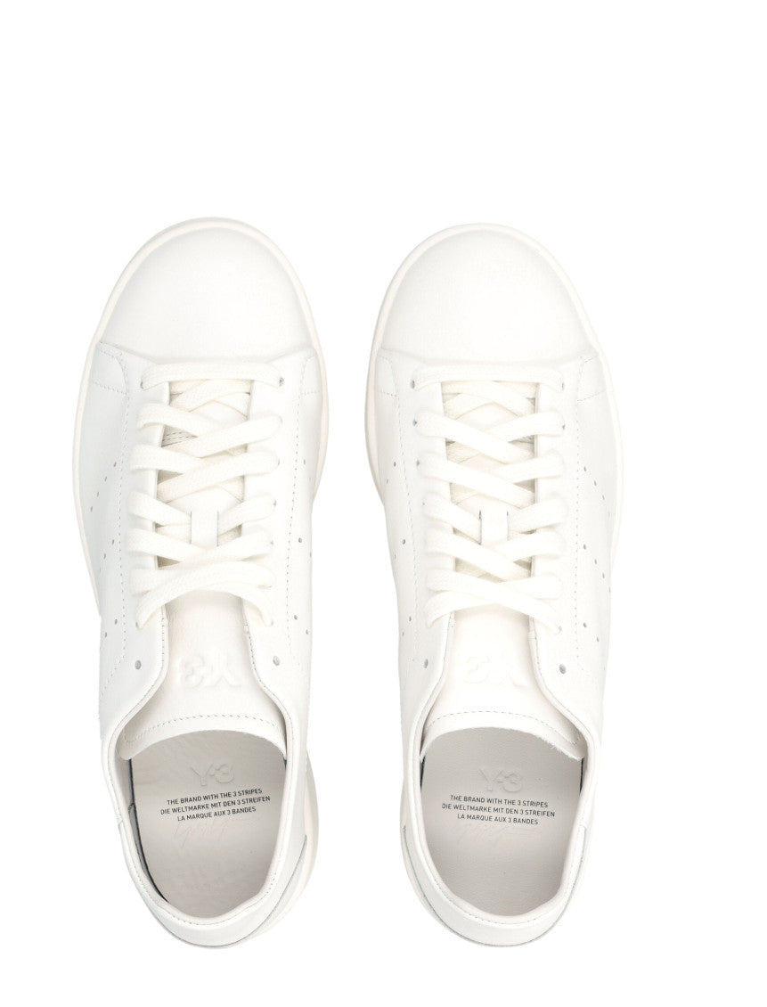 White Perforated Leather Sneakers 2